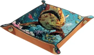 Undersea World Comics Shark Small Stacking Jewelry Organizer Trays, Desk Drawer Earring Tray for Women and Girls, Decorative Key Tray for Entryway Table, Perfect Jewelry Drawer Organizer