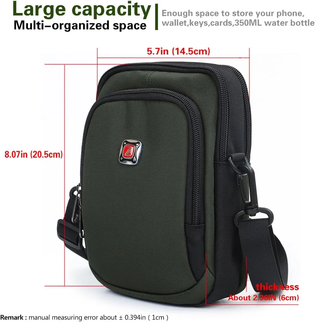 Unisex Casual Fashion Multifunctional Mini Shoulder Bag Crossbody Bag Travel Passport Wallet Bag
