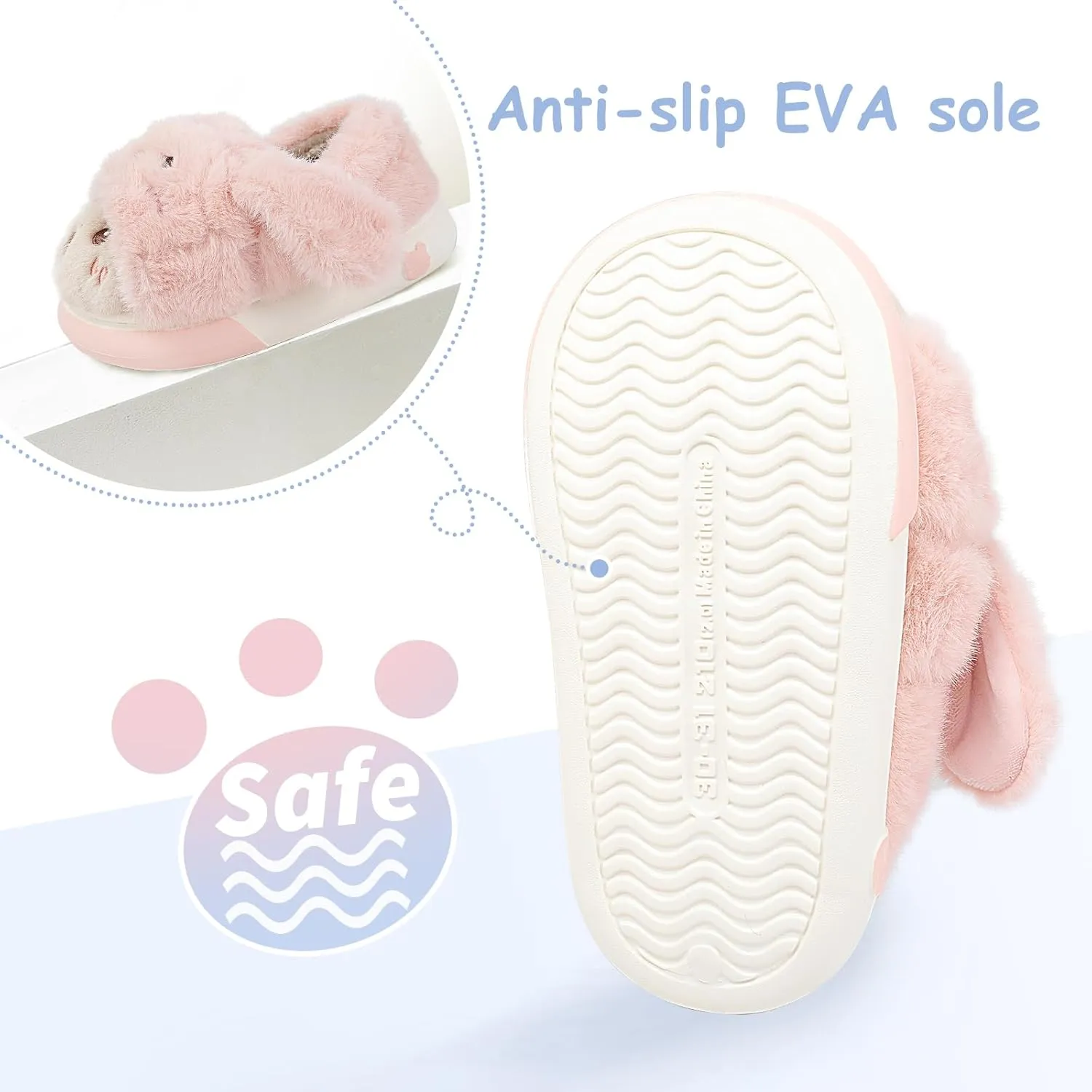 Unisex Kids Toddler Slippers - Brown, Fuzzy, Playful, Cartoon Animal Themed - Panda & Sloth Motifs - Soft Plush, Warm, Anti-Slip EVA Soles - Perfect for Indoor, Outdoor & Casual Wear