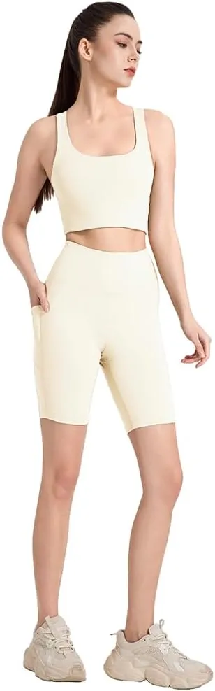 UNWAVER Womens High Waist Yoga Pants with Pockets, Tummy Control Workout Running Yoga Leggings for Women