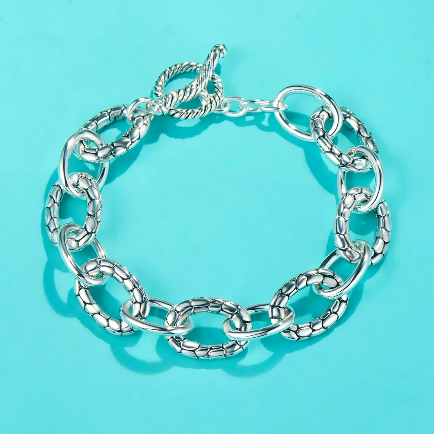UNY JEWEL Jewelry Make a Statement with Multi Dots Oval Link Chain Bracelet Designer Brand Inspired Women Valentine