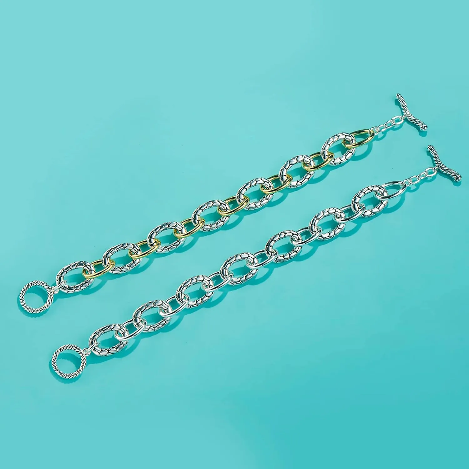 UNY JEWEL Jewelry Make a Statement with Multi Dots Oval Link Chain Bracelet Designer Brand Inspired Women Valentine