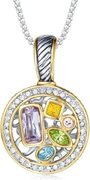 UNY Luxury Cable Wire Pendant Box Chain Necklace Women Fashion Jewelry Multi CZ Unique Present Gifts Designer Inspired