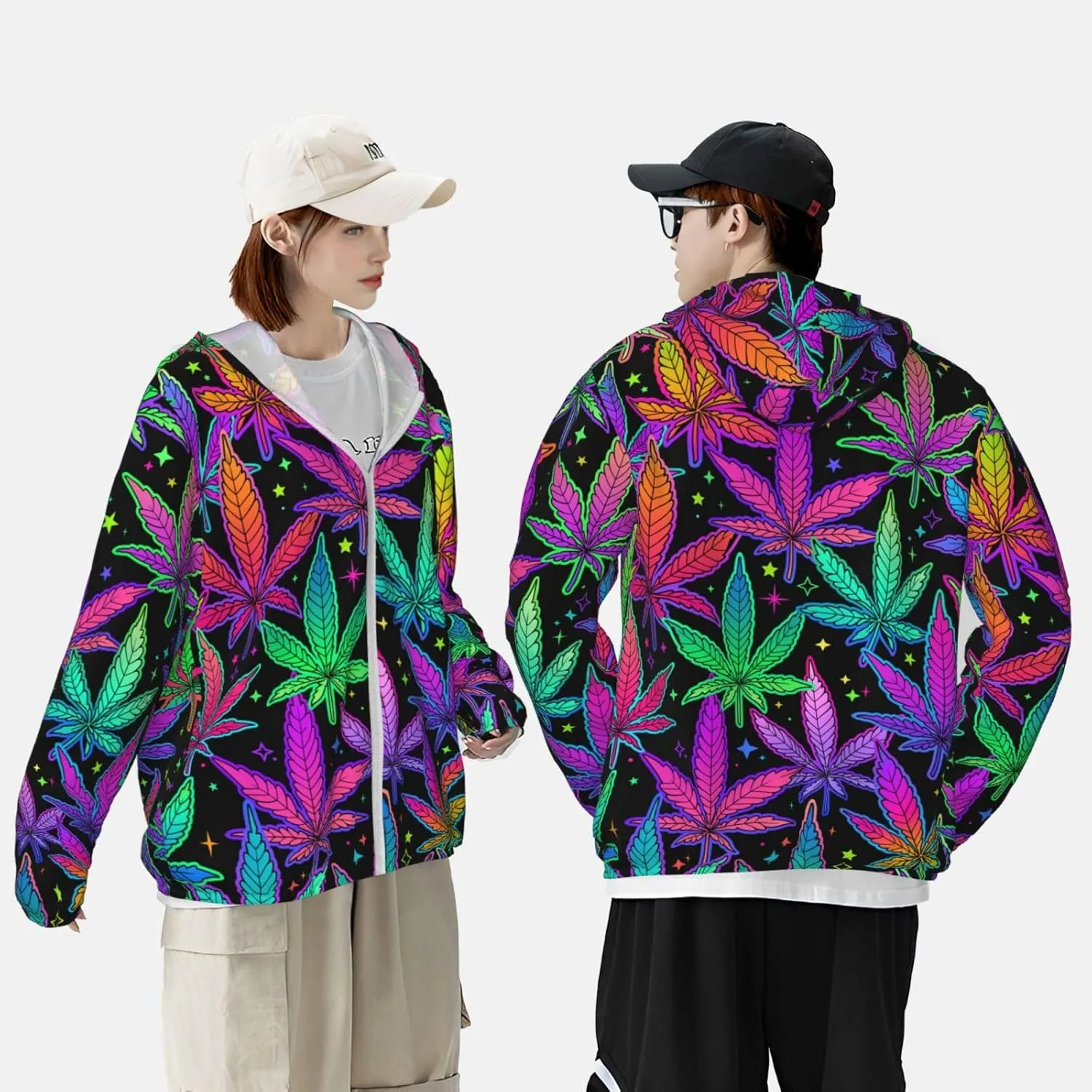 UPF 50  Women's Men's Seaside Hoodie - Sun Protective
