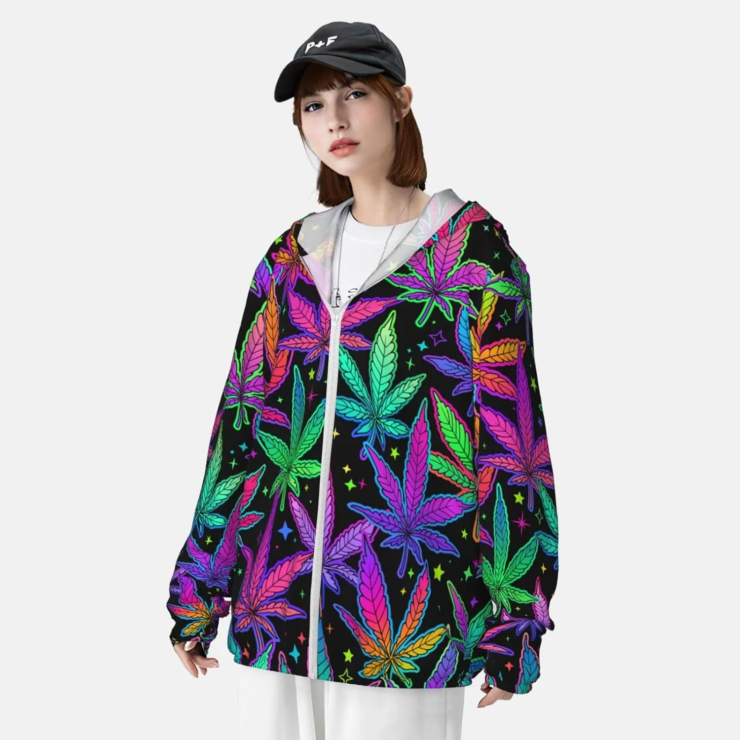 UPF 50  Women's Men's Seaside Hoodie - Sun Protective