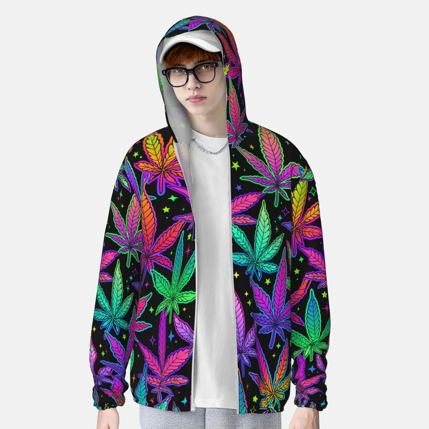 UPF 50  Women's Men's Seaside Hoodie - Sun Protective