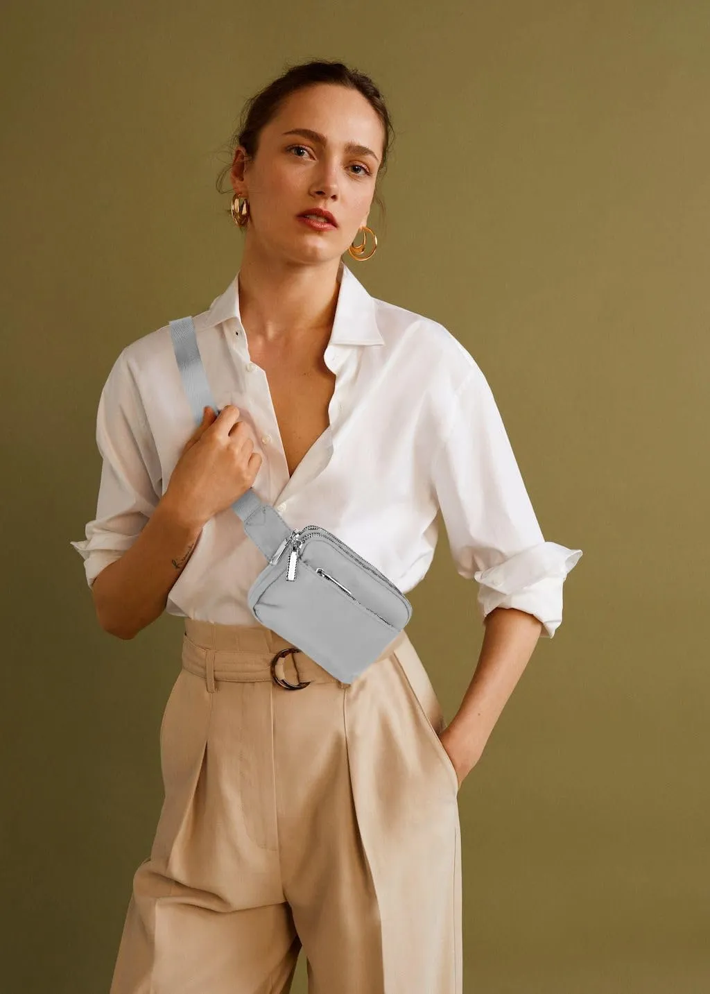 Uromee Fanny Packs for Women Crossbody Belt Bag Nylon Fashion Mini Waist Bag Everywhere Travel Hiking Running Adjustable Strap