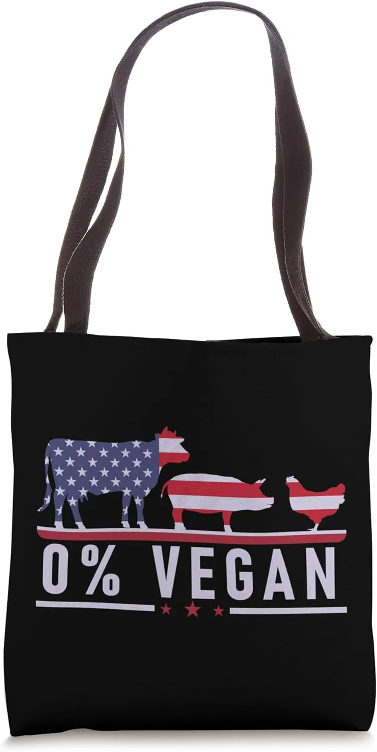 USA Carnivore Diet Anti-Vegan Anti-Vegetarian Keto Diet Tote Bag