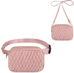 UTO Fanny Pack for Women 5 Ways Convertible Chest Bag Waterproof Fashion Lightweight Travel Waist Pack Purse