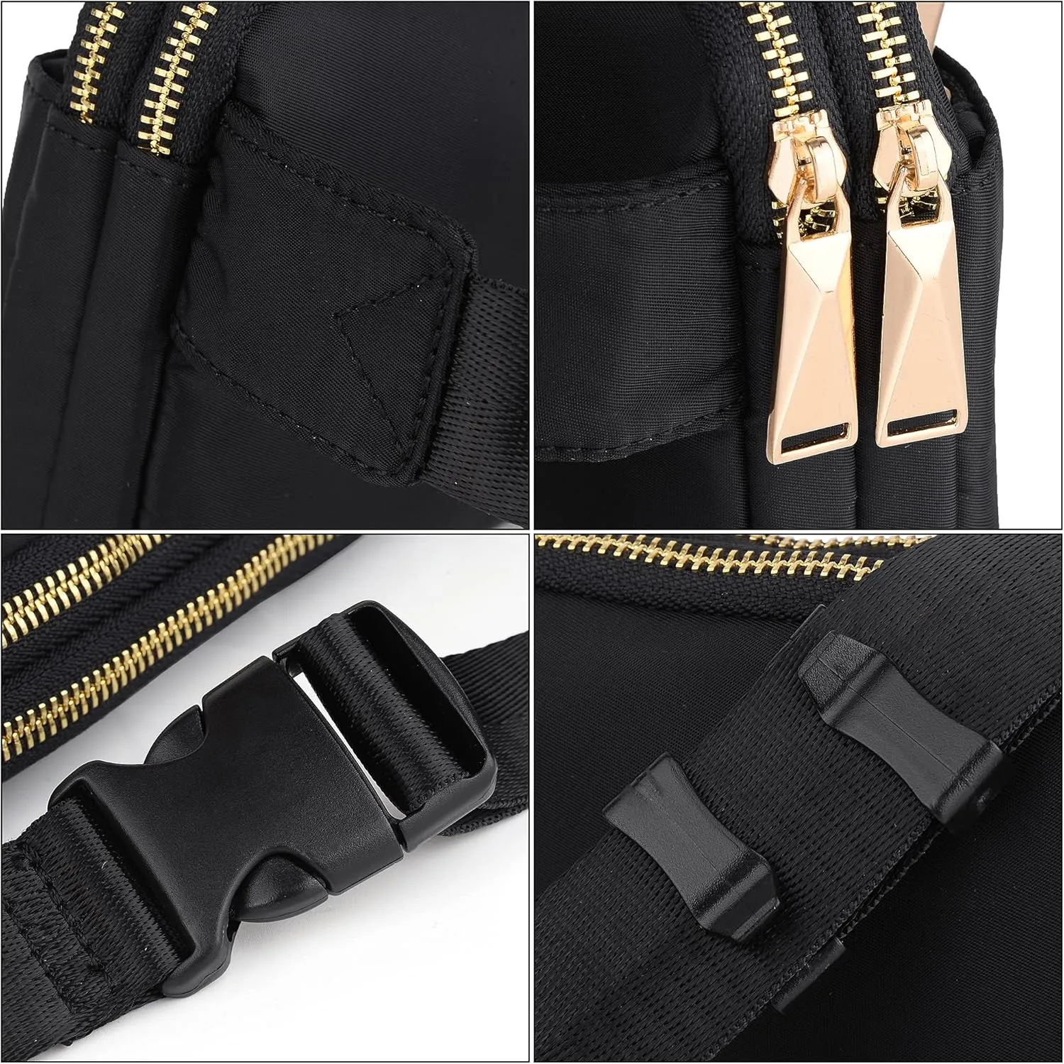 UTO Fanny Pack for Women Crossbody Trendy Fashion Belt Purse Chest Waist Hip Bumbag for Outdoor Shopping Travel Hiking