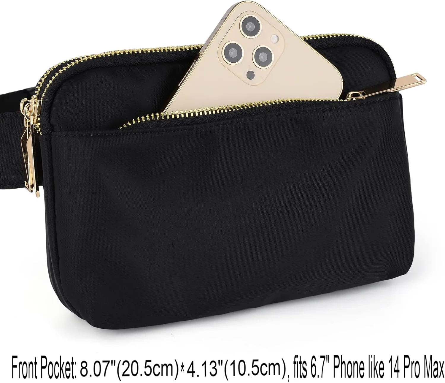 UTO Fanny Pack for Women Crossbody Trendy Fashion Belt Purse Chest Waist Hip Bumbag for Outdoor Shopping Travel Hiking