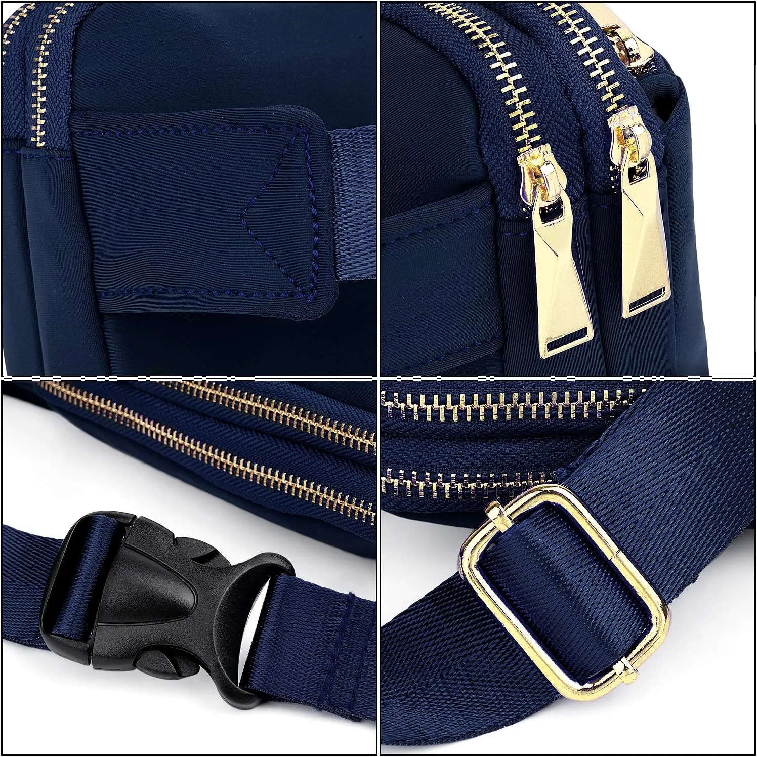 UTO Fanny Pack for Women Crossbody Trendy Fashion Belt Purse Chest Waist Hip Bumbag for Outdoor Shopping Travel Hiking