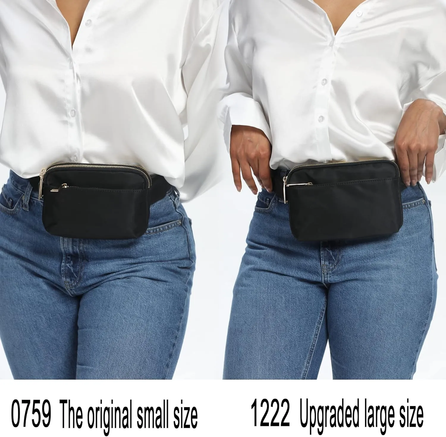 UTO Fanny Pack for Women Crossbody Trendy Fashion Belt Purse Chest Waist Hip Bumbag for Outdoor Shopping Travel Hiking
