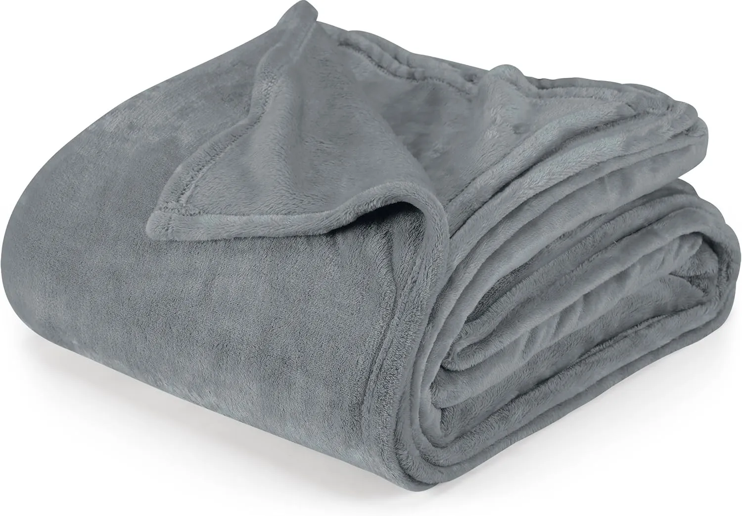 Utopia Bedding Cool Grey Fleece Blanket Queen Size Fuzzy Soft Anti-Static Microfiber Bed Blanket (90x90 Inch)