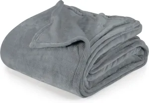 Utopia Bedding Cool Grey Fleece Blanket Queen Size Fuzzy Soft Anti-Static Microfiber Bed Blanket (90x90 Inch)