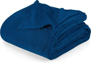 Utopia Bedding Navy Fleece Blanket Queen Size Lightweight Fuzzy Soft Anti-Static Microfiber Bed Blanket (90x90 Inch)