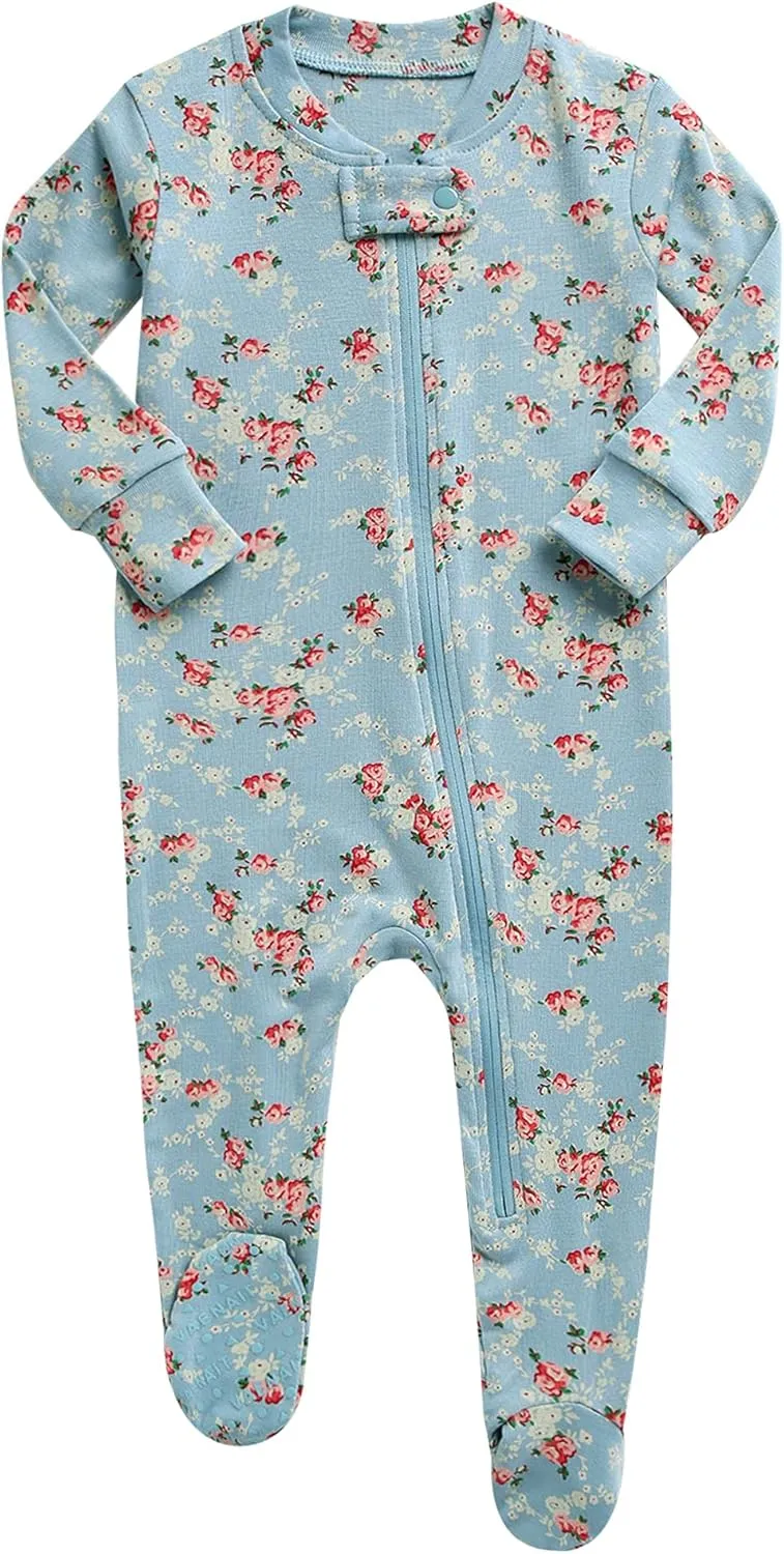 VAENAIT BABY Preemie Infant Boys Girls Footie Pajama Footed Sleep and Play Premium Modal Pajamas Available newborn-2T
