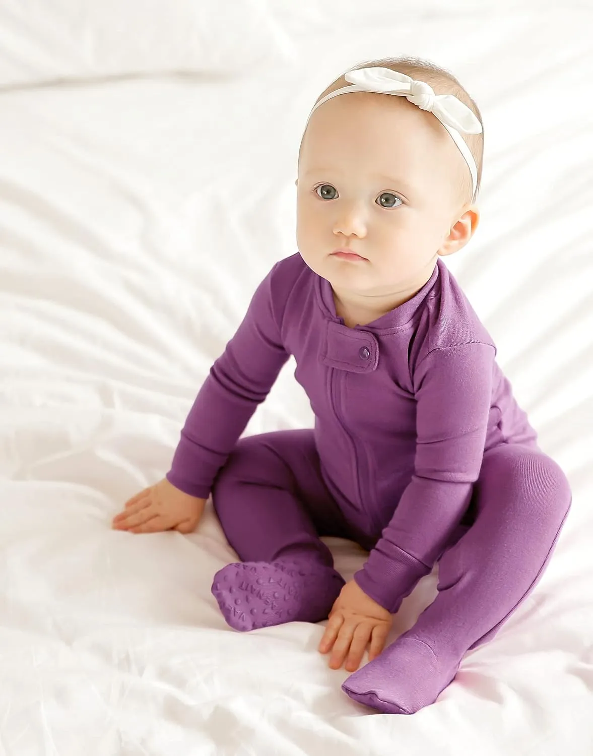 VAENAIT BABY Preemie Infant Boys Girls Footie Pajama Footed Sleep and Play Premium Modal Pajamas Available newborn-2T