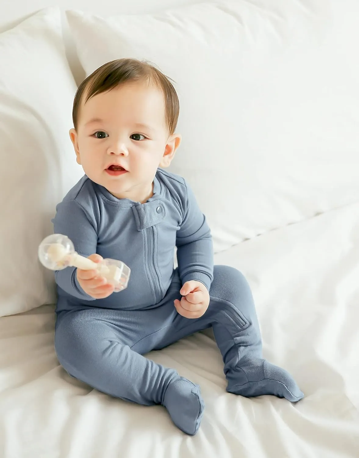 VAENAIT BABY Preemie Infant Boys Girls Footie Pajama Footed Sleep and Play Premium Modal Pajamas Available newborn-2T