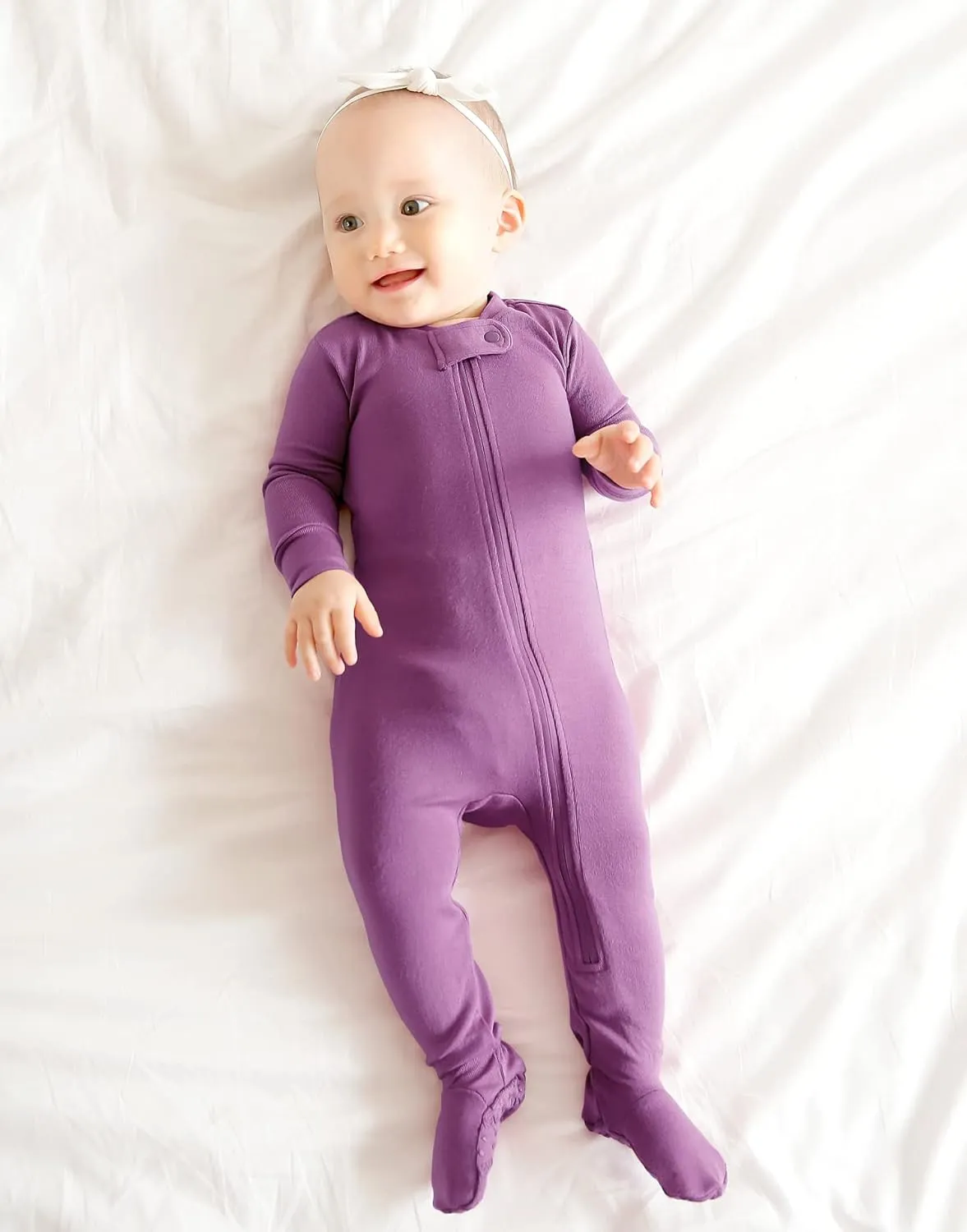 VAENAIT BABY Preemie Infant Boys Girls Footie Pajama Footed Sleep and Play Premium Modal Pajamas Available newborn-2T