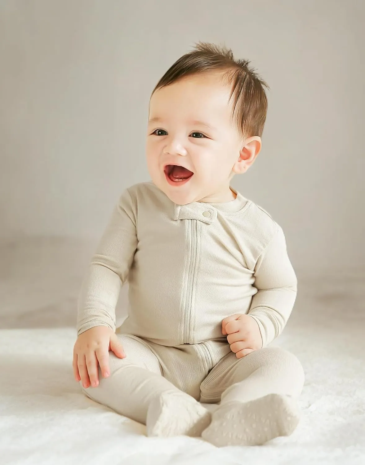 VAENAIT BABY Preemie Infant Boys Girls Footie Pajama Footed Sleep and Play Premium Modal Pajamas Available newborn-2T