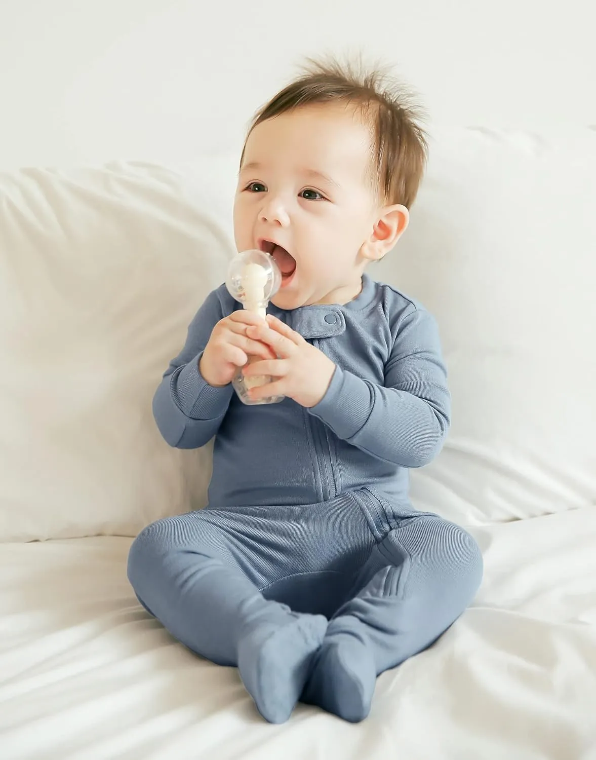 VAENAIT BABY Preemie Infant Boys Girls Footie Pajama Footed Sleep and Play Premium Modal Pajamas Available newborn-2T