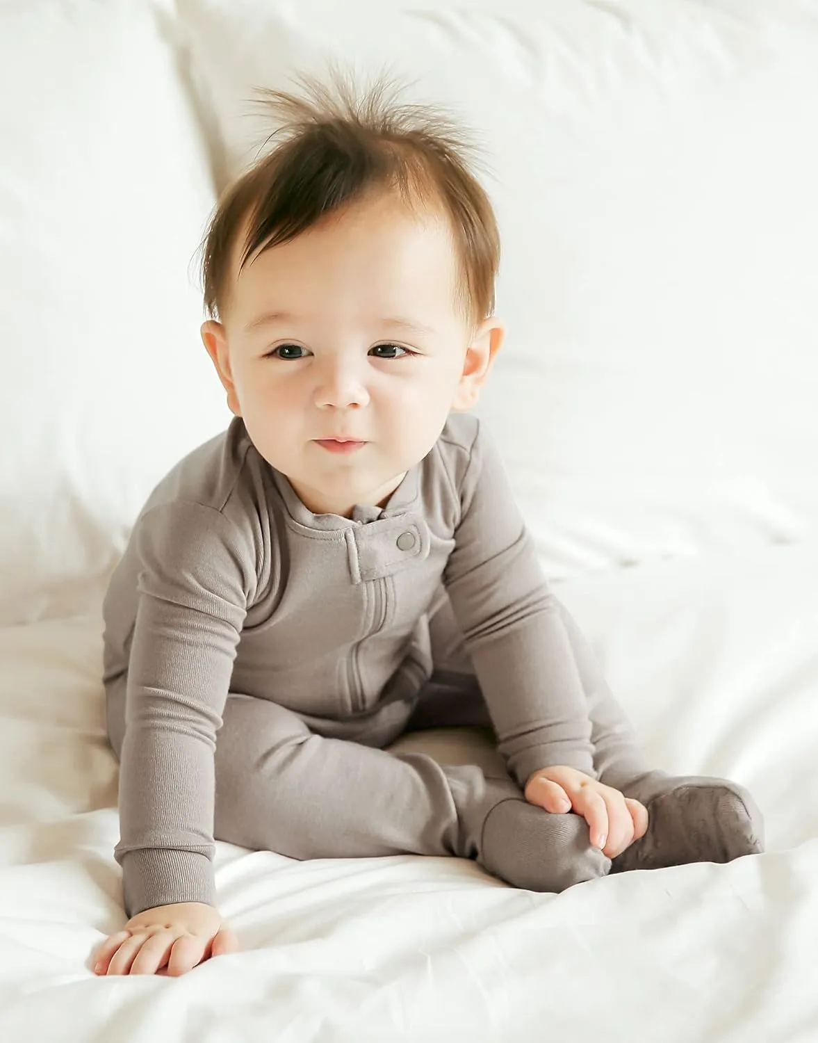 VAENAIT BABY Preemie Infant Boys Girls Footie Pajama Footed Sleep and Play Premium Modal Pajamas Available newborn-2T