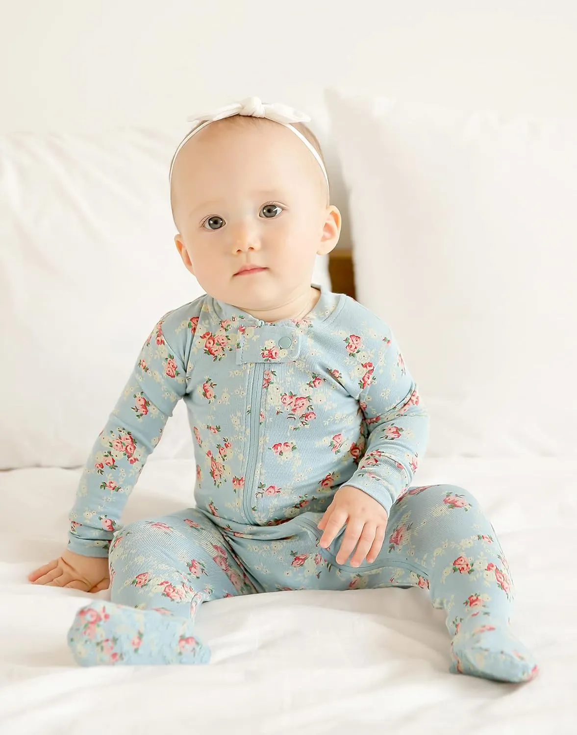 VAENAIT BABY Preemie Infant Boys Girls Footie Pajama Footed Sleep and Play Premium Modal Pajamas Available newborn-2T