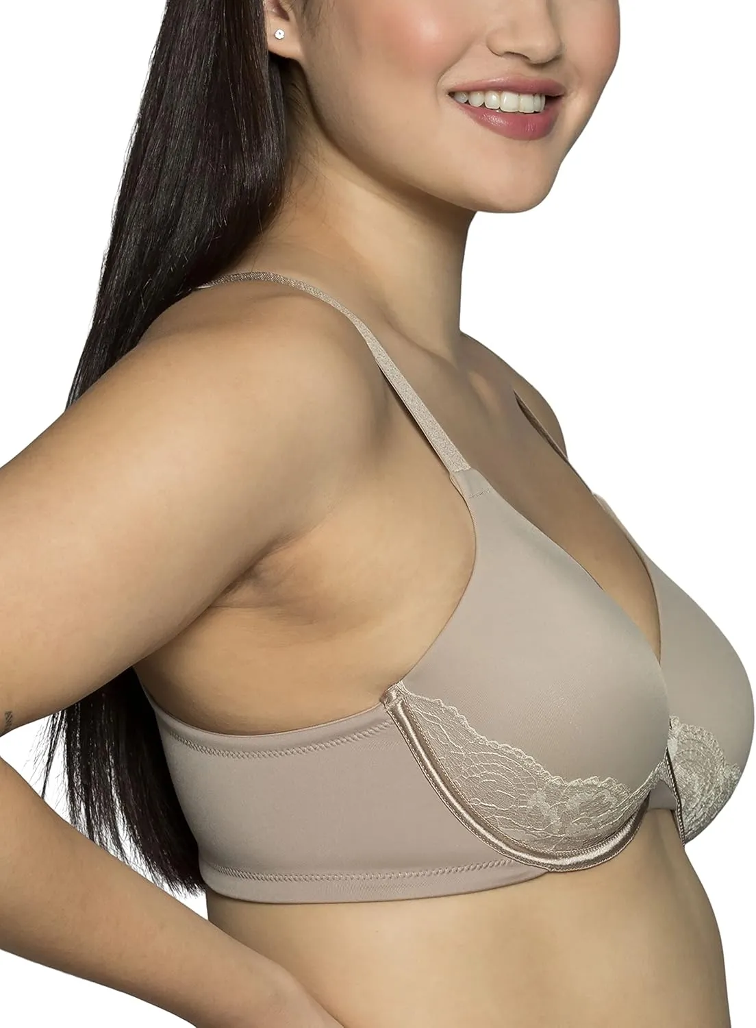 Vanity Fair Women's Beauty Back Full Figure Underwire Smoothing Bra with Lace