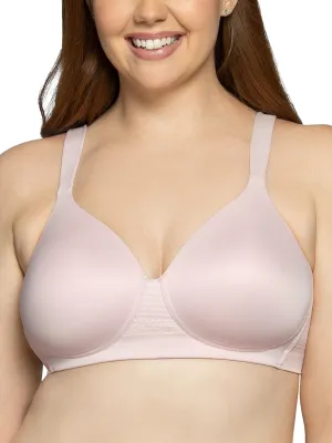 Vanity Fair Women’s Beyond Comfort Full Figure Wireless Bra, Seamless Back, Lightly Lined Cups up to DD