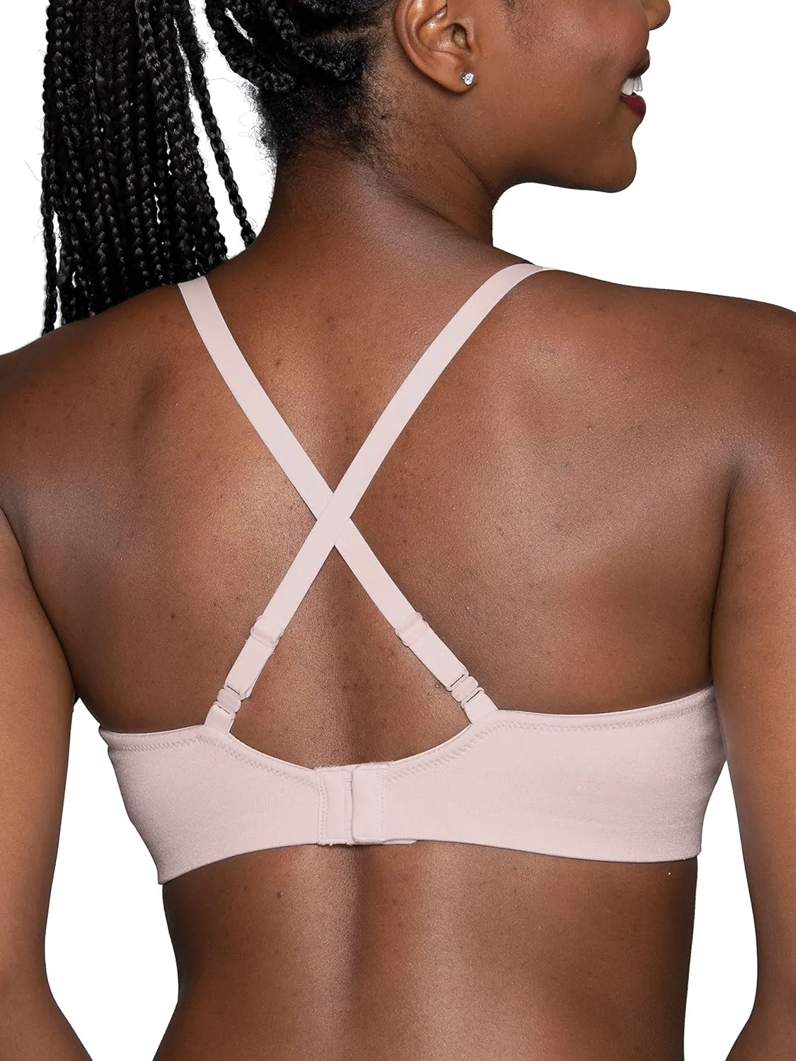 Vanity Fair Women's Wireless Beyond Comfort Bra with Seamless Back (34B-44DD)