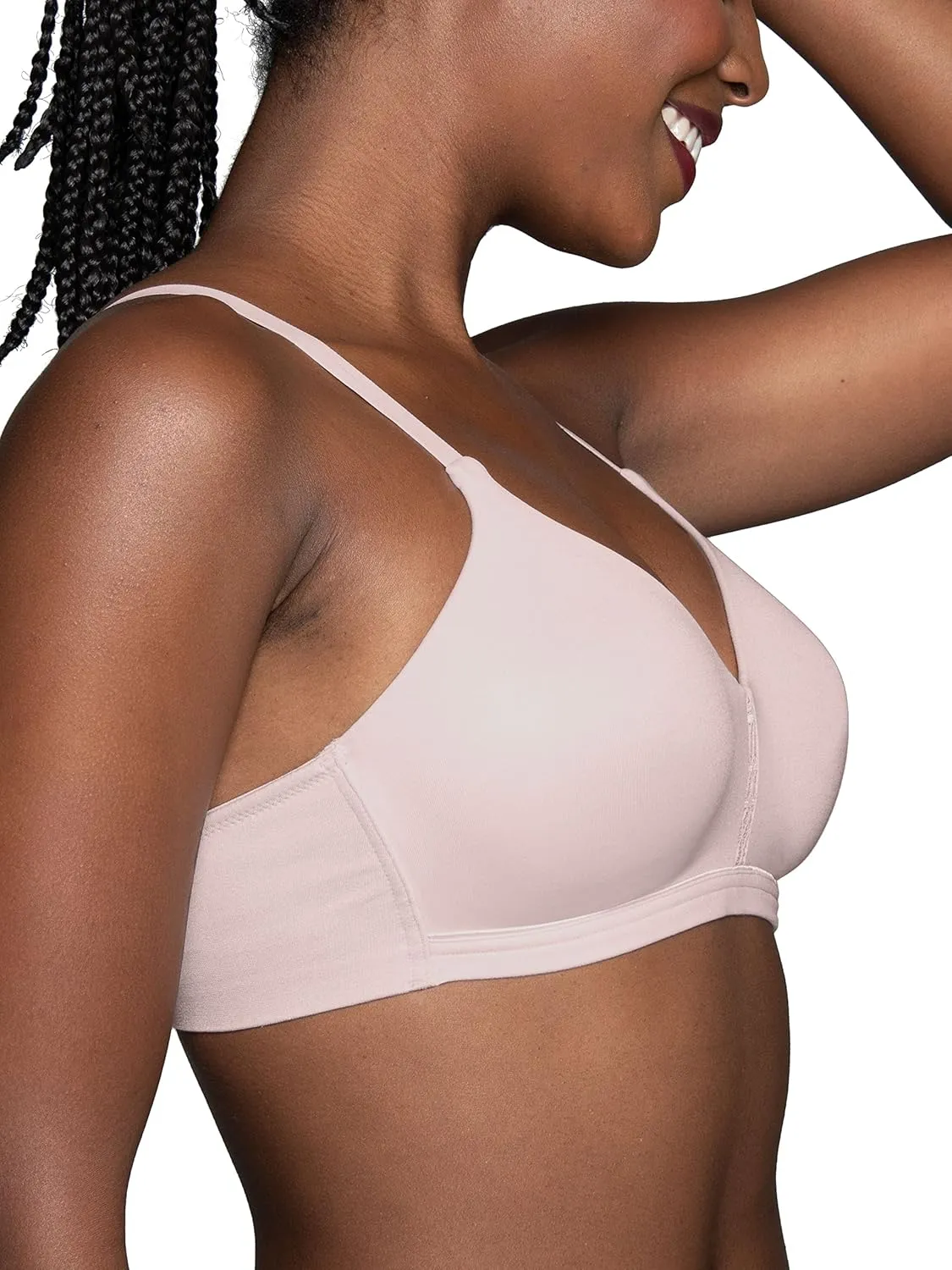 Vanity Fair Women's Wireless Beyond Comfort Bra with Seamless Back (34B-44DD)