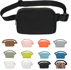 VOROLO Fanny Pack For Women And Men Crossbody Bag Belt Bag with Adjustable Strap Easter Gifts Black