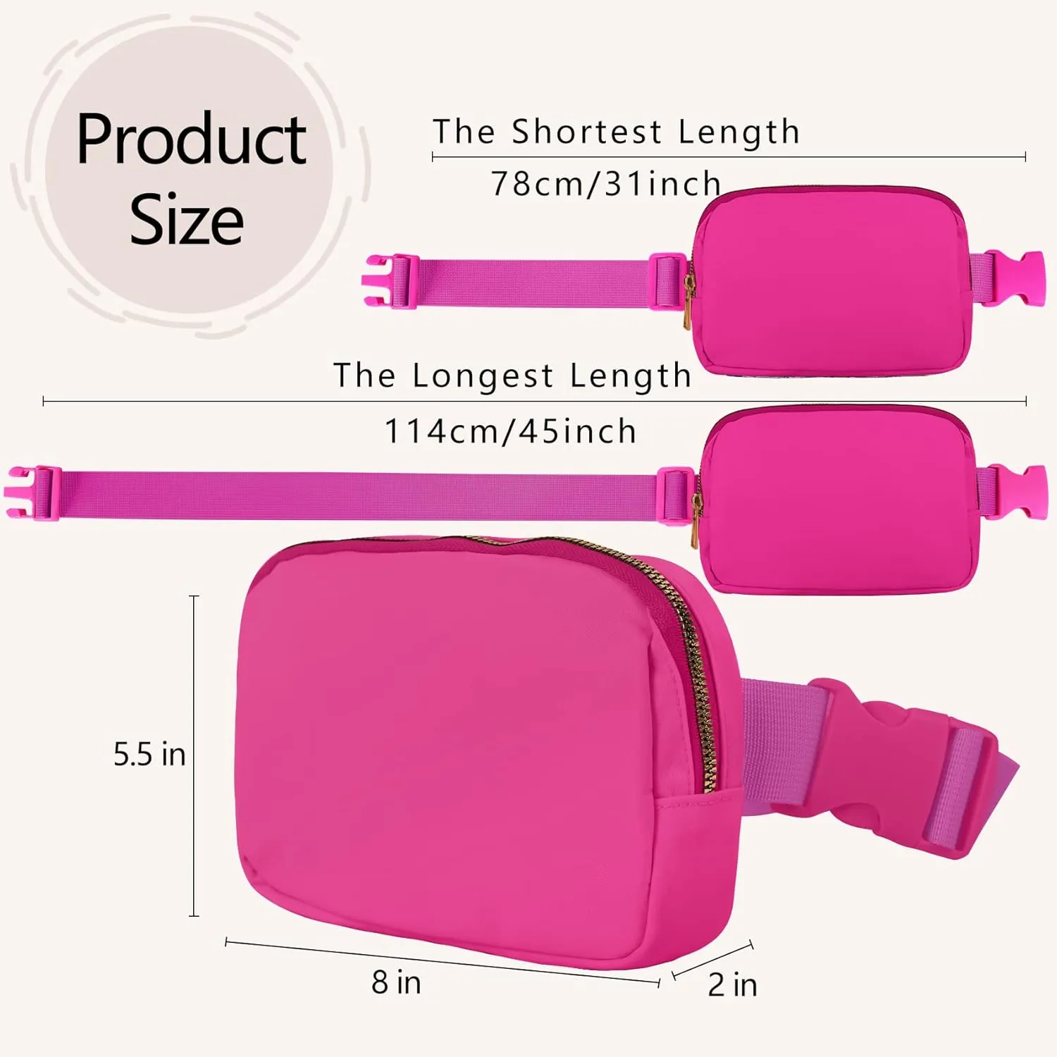 VOROLO Fanny Pack For Women And Men Crossbody Bag Belt Bag with Adjustable Strap Mothers Day Gifts