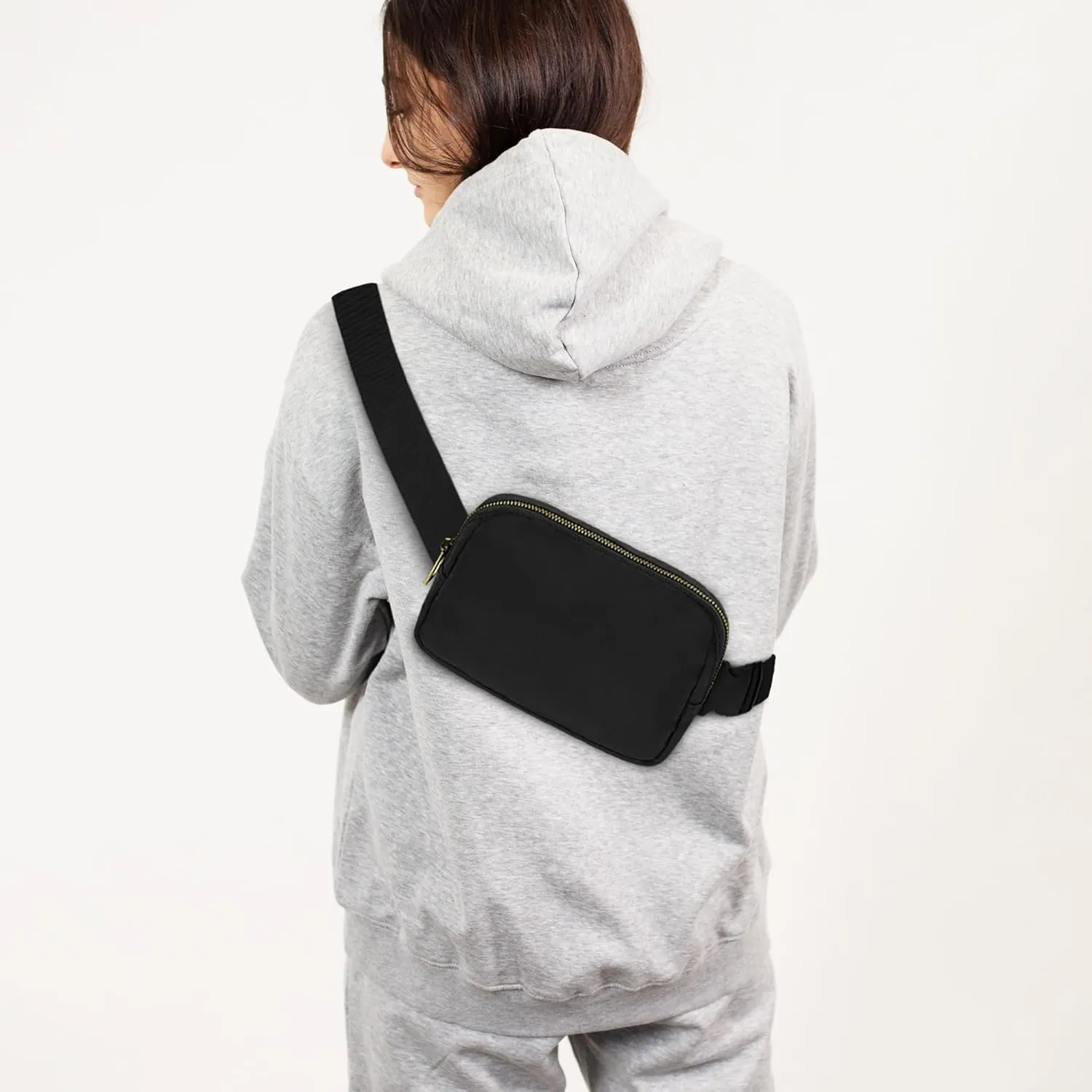 Waist Belt Bag Fashion Fanny Women and Men Gift Waist Pack With Adjustable Strap For Travel Black Khaki