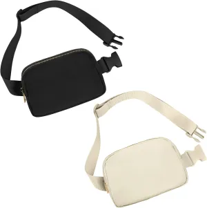 Waist Belt Bag Fashion Fanny Women and Men Gift Waist Pack With Adjustable Strap For Travel Black Khaki