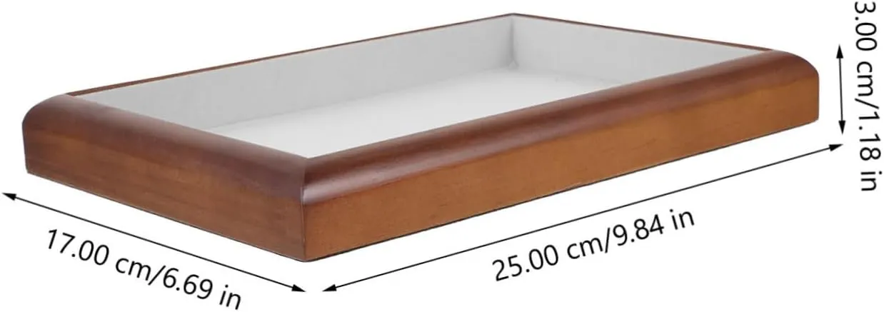 Wakauto Jewelry Display Tray Organizer Walnut Jewelry Storage Case for Rings Earrings Necklaces Lightweight Space Saving Design for Travel Home Use