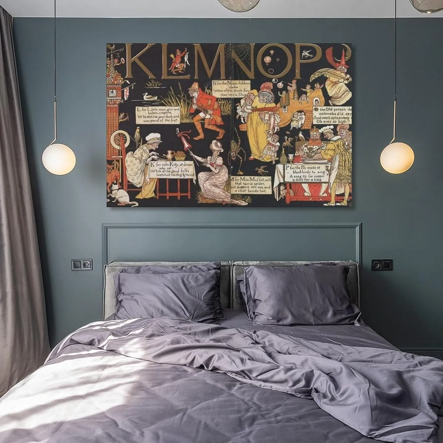 Walter Crane Posters Print The Absurd A.B.C Pl ArtworksWall Paint Art Posters Decor Modern Home Artworks Gift Idea 24x36inch(60x90cm) Frame-.