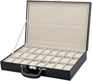 Watch Box Holder Organizer Display PU Leather HolderTray Storage Case