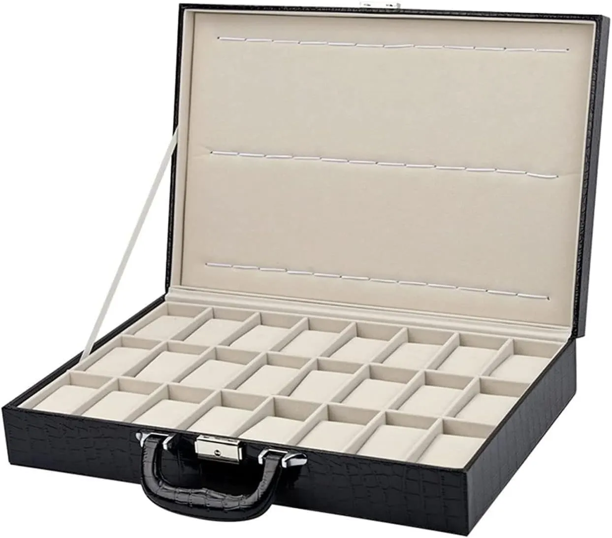 Watch Box Holder Organizer Display PU Leather HolderTray Storage Case