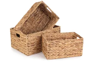 Water Hyacinth Rectangular Storage Basket