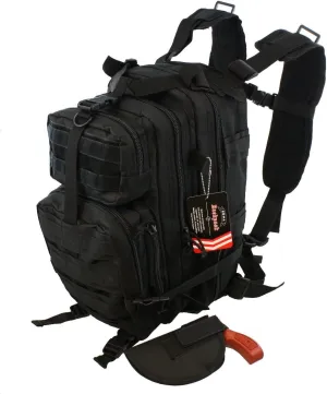 Waterproof Concealed Carry Tactical Assault Molle Backpack w/ Holster Every Day Carry