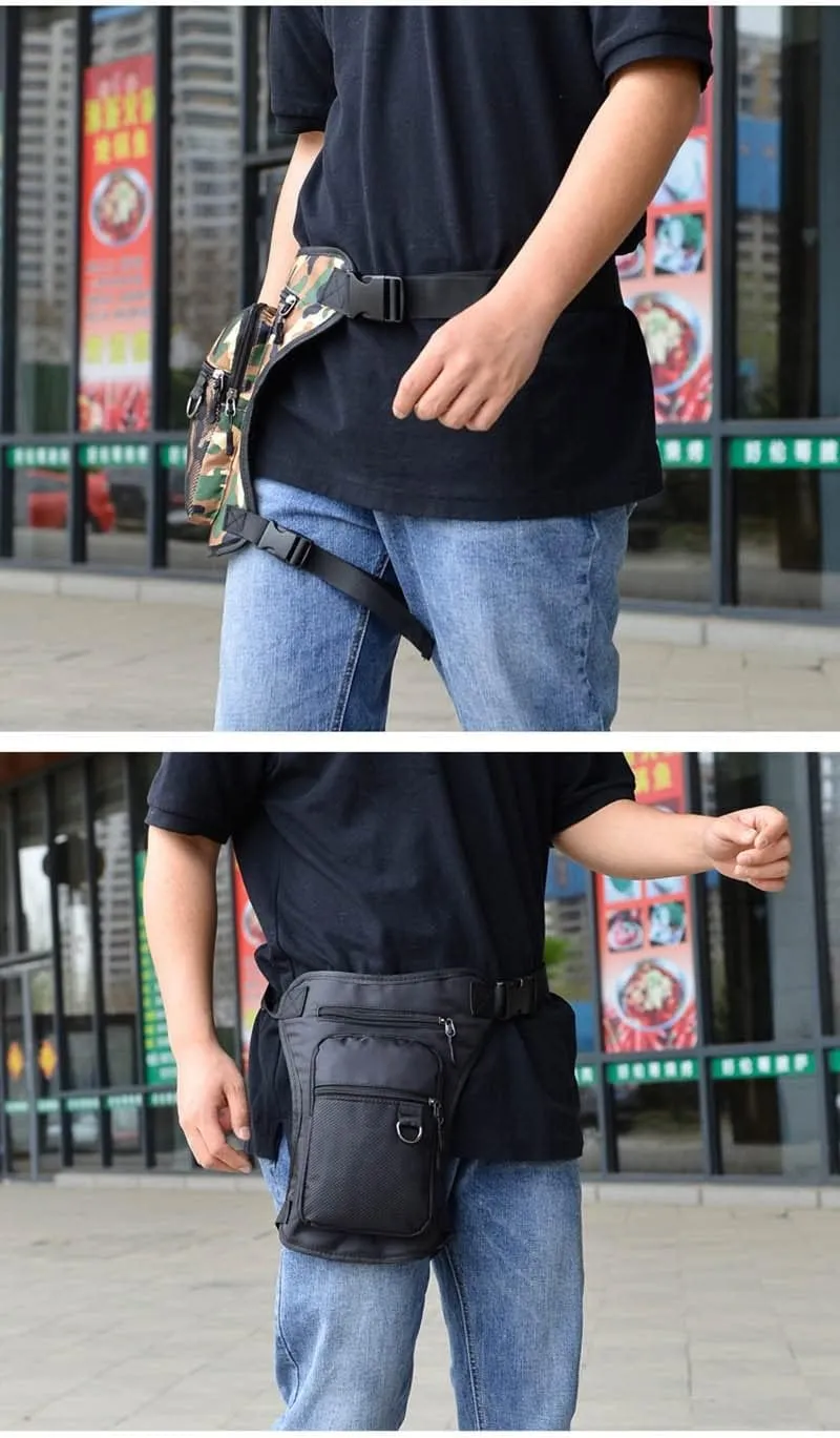 Waterproof Leg Bag Waist Pack Fanny Packs Outdoor Riding Motorcycle Crossbody Hip Belt Bag Shoulder Travel Chest Pack (Color : C) (B)