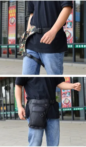 Waterproof Leg Bag Waist Pack Fanny Packs Outdoor Riding Motorcycle Crossbody Hip Belt Bag Shoulder Travel Chest Pack (Color : C) (B)