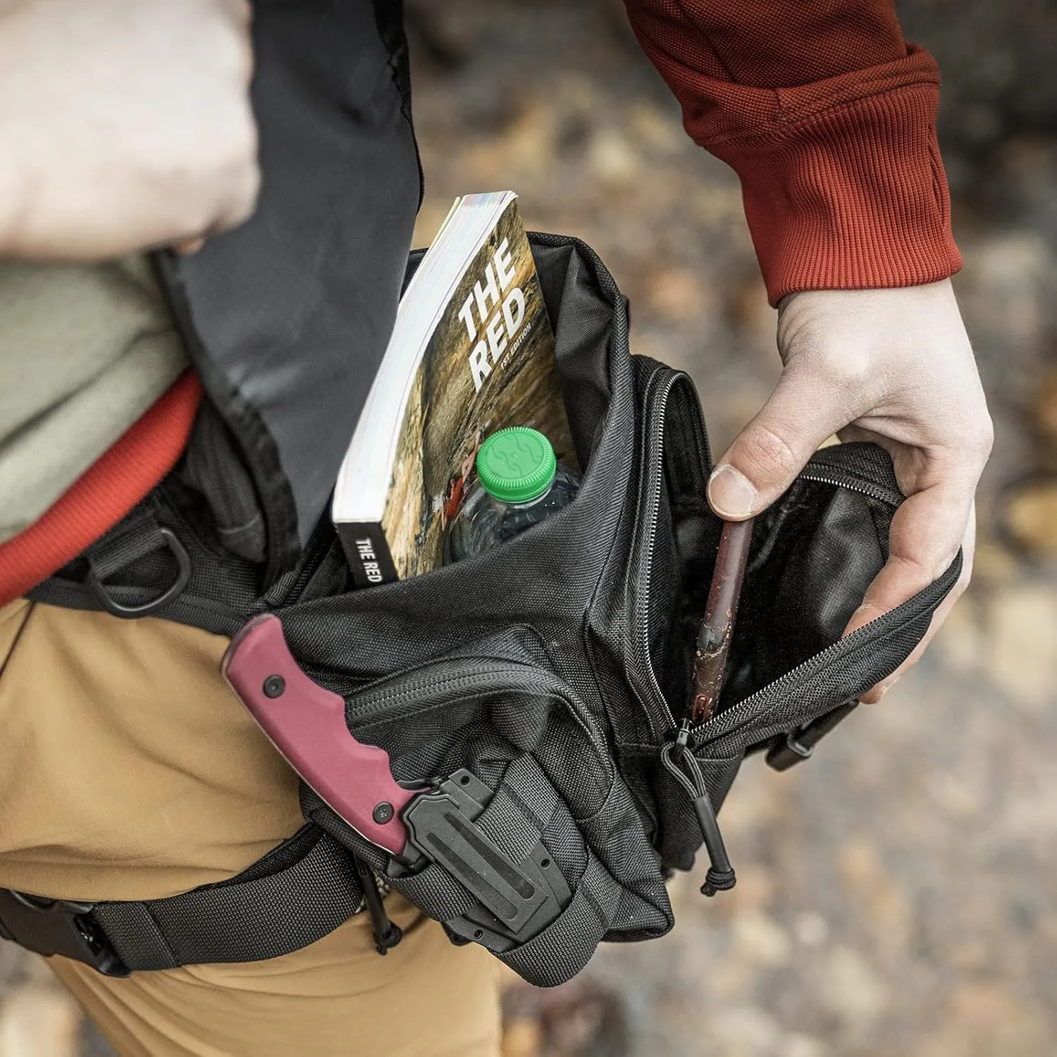 Waterproof Military Tactical Drop Leg Pouch Bag Type B Cross Over Leg Rig Outdoor Bike Cycling Hiking Thigh Bag