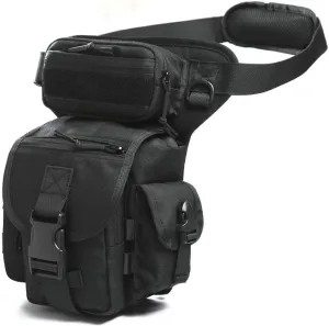 Waterproof Military Tactical Drop Leg Pouch Bag Type B Cross Over Leg Rig Outdoor Bike Cycling Hiking Thigh Bag