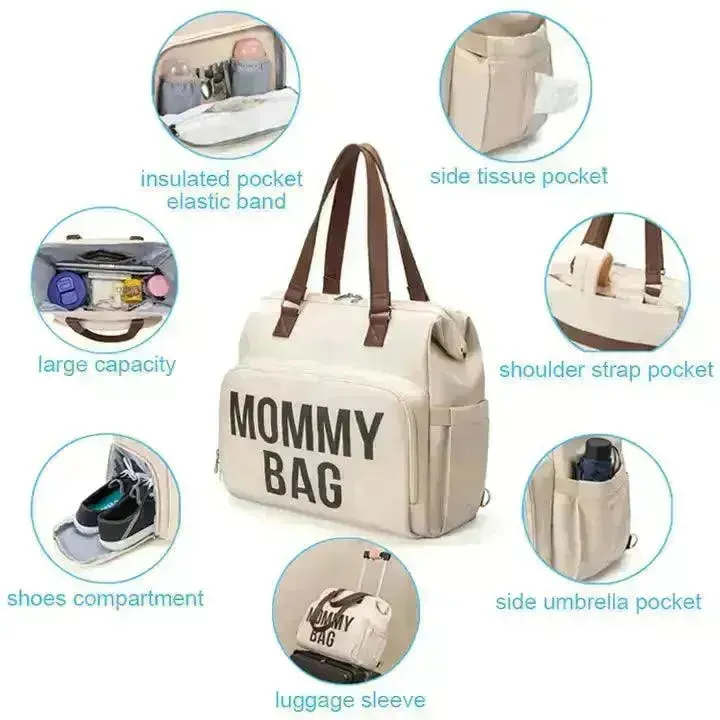 Waterproof Multi-functional Compact Mommy Bag