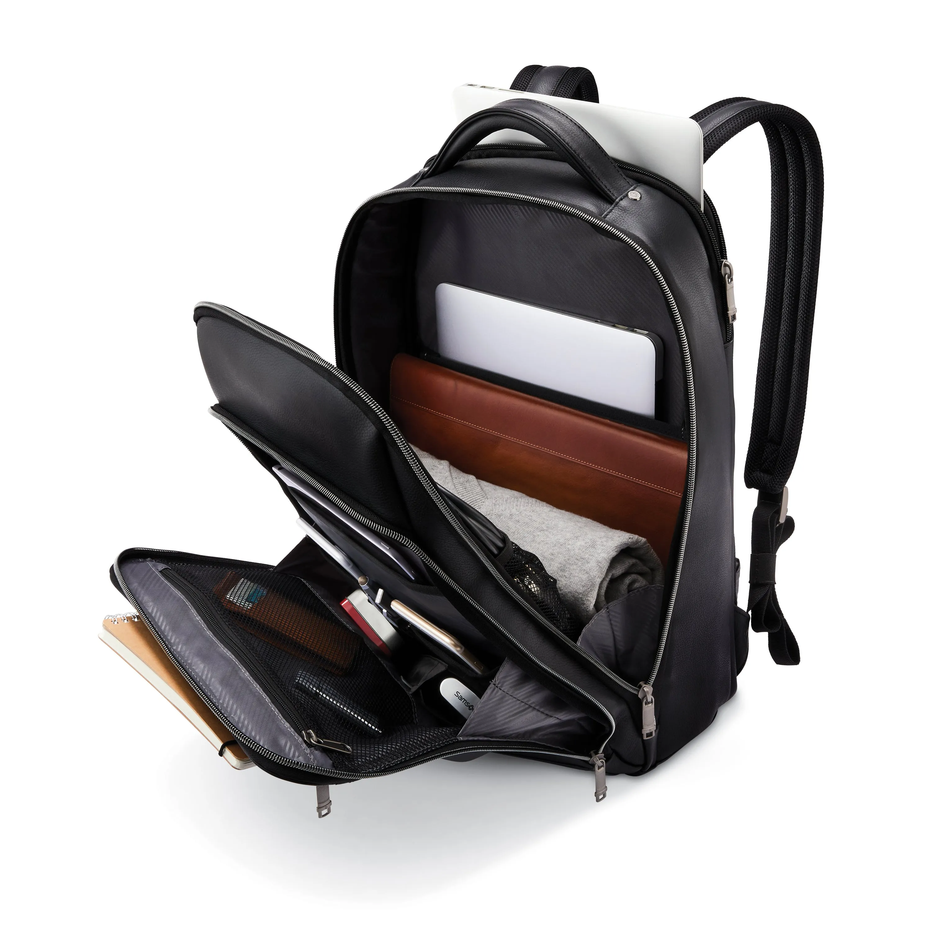 Waterproof Multi-zone Leather Classic Backpack Samsonite