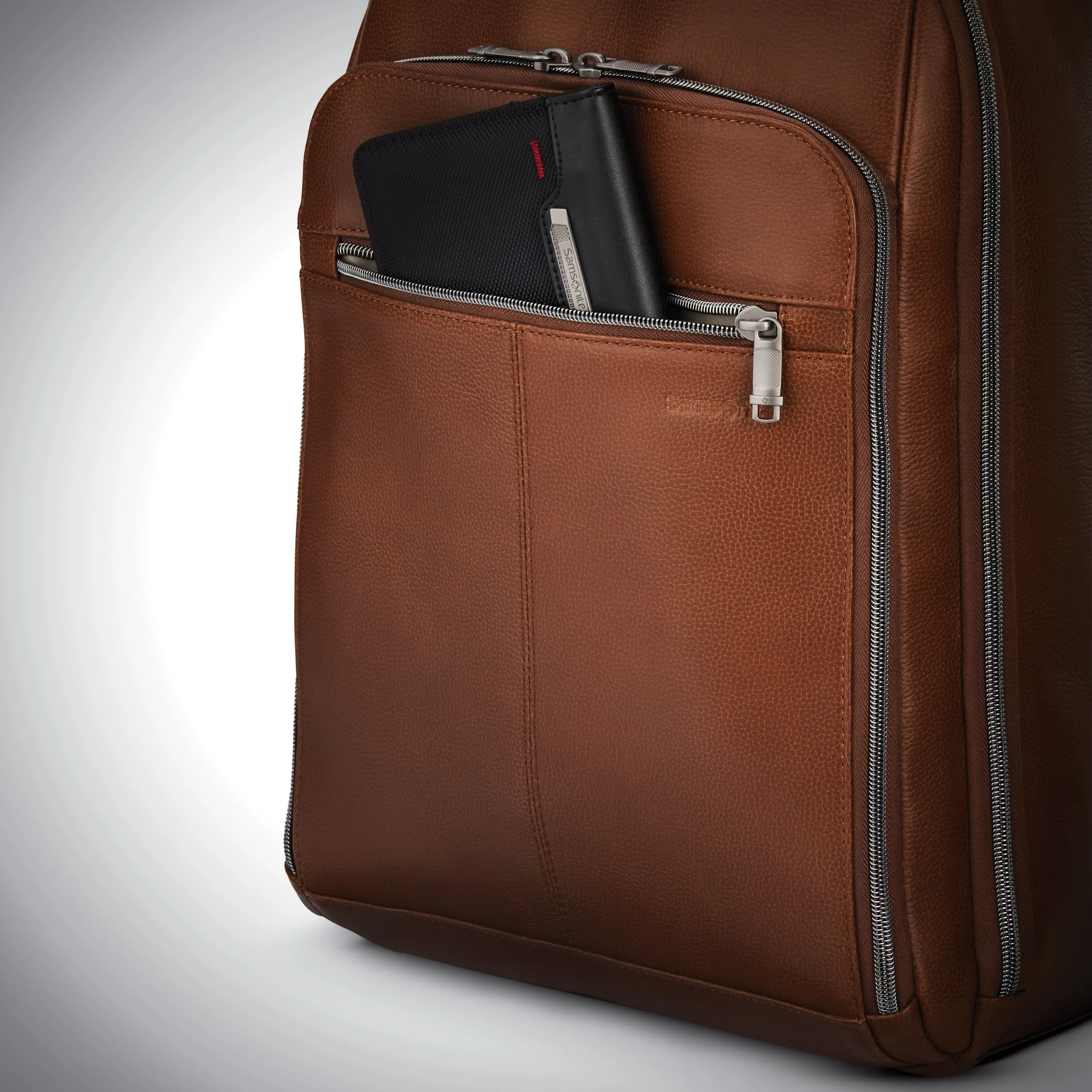 Waterproof Multi-zone Leather Classic Backpack Samsonite