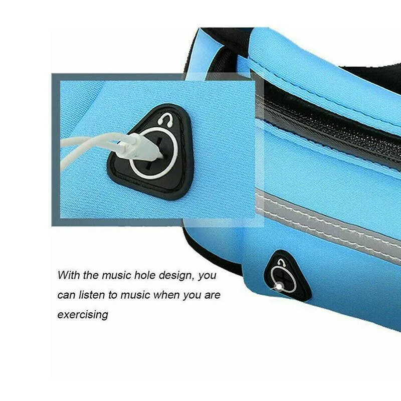 Waterproof Running Bum Bag Fanny Pack Waist Belt Money Wallet Zip Pouch Sports